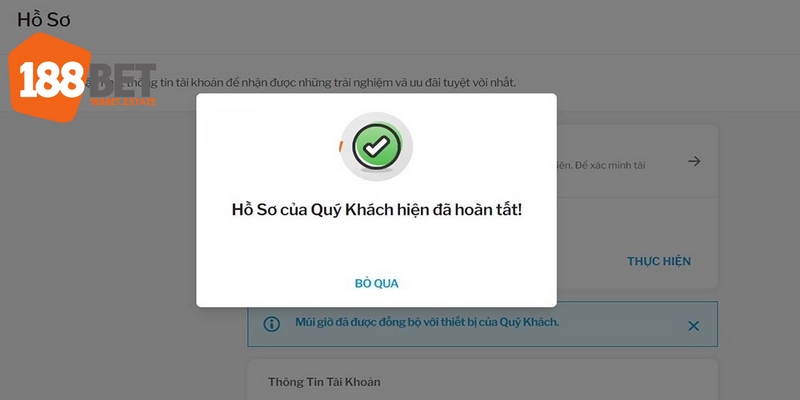 Cách Xác Minh Tài Khoản Tại 188bet Chi Tiết Cho Bet Thủ 1 Các bước cách xác minh tài khoản tại 188bet đơn giản